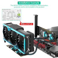 Tarjeta Adaptadora TISHRIC 2026 PCIe 5.0 X16 a Doble MCIO, Tarjeta Divisora PCI-Express X16 a MCIO SFF-1016 para Tarjeta Gráfica de Laptop/PC