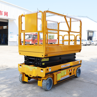 Plateforme élévatrice à ciseaux hydraulique autopropulsée électrique 220V, alimentée par batterie, hauteur 6m, certifiée CE ISO, acier au manganèse élevé, 2 personnes