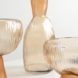 Ensemble de vases en verre de luxe moderne, vase à fleurs hydroponique de qualité supérieure pour le salon - Product Image 4
