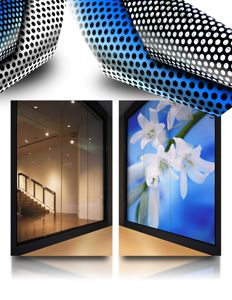 Vente en gros de décalcomanies transparentes pour fenêtre en vinyle pour publicité de porte d'affaires Film autocollants pour fenêtre perforée - Product Image 3