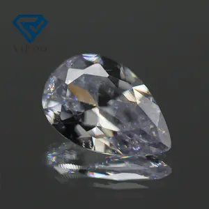 Wuzhou रत्न 5A ग्रेड गुणवत्ता 2*3-13*18mm नाशपाती कट सफेद रंग घन zirconia रत्न सिंथेटिक हीरे की कटौती नाशपाती आकार CZ पत्थर