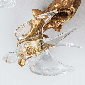 Lampada da parete in materiale alluminio camera da letto luce nordica decorazioni per la casa di lusso Art Design applique da parete in metallo a forma di <span class=keywords><strong>rondine</strong></span> in cristallo - Product Image 4