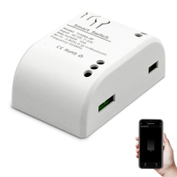 E0702 Tuya Smart Home Alexa Smart Switch 1CH 10A Télécommande Wifi sans fil Module de relais Interrupteur de lumière Alexa Google Home