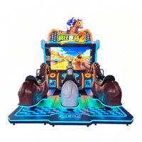 Máquina de Juego Arcade de Carreras de Caballos para 3 Jugadores, Simulador de Montar a Caballo que Funciona con Monedas, para Parques de Diversiones y Centros de Juegos