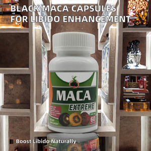 Capsules d'extrait de Maca noire en marque privée OEM pour l'amélioration de la libido chez l'adulte, 60 capsules par flacon - Product Image 2