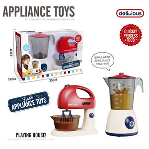 Ensemble de jouets de simulation pour enfants d'âge préscolaire, appareils électroménagers de cuisine acousto-optiques en plastique, grille-pain, presse-agrumes, batteur à œufs - Product Image 2