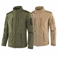 Veste Softshell Tactique Robuste pour Homme Vert Ranger Imperméable Coupe-Vent Hiver Doublée Polaire Randonnée Extérieure OEM