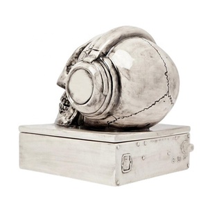 थोक कस्टम headphones के साथ शंकु धूप छड़ी धारक बर्नर सिरेमिक खोपड़ी सिर धूप चैम्बर - Product Image 4