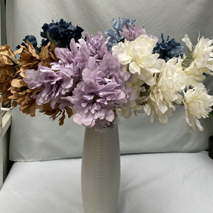 ดอกไม้ประดิษฐ์ ยี่ยี่ ฟลาวเวอร์ส ดอกโบตั๋น 4 หัว ดอกไม้ผ้าไหม สำหรับตกแต่งงานแต่งงาน ตกแต่งบ้าน จัดดอกไม้ DIY เครื่องประดับศีรษะ - Product Image 1