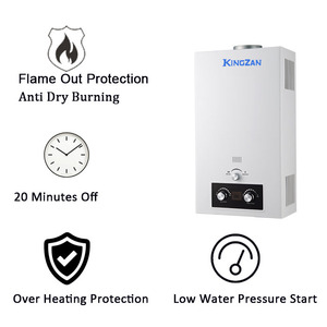 Scaldabagno Istantaneo Portatile da 12L per Esterni con Scambiatore di Calore in Rame, Efficienza Energetica, Alimentazione a <span class=keywords><strong>Gas</strong></span> Naturale o Batteria per Casa e Camper - Product Image 5