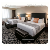 Wingate Wyndham - Mobilier de chambre d'hôtel moderne 3 étoiles de milieu de gamme - Ensembles de meubles en bois pour chambre d'hôtel commerciale et appartement