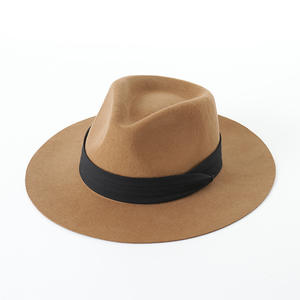 Chapeau Fedora 100% laine pour hommes et femmes, chapeaux de luxe pour l'automne, chapeaux habillés à <span class=keywords><strong>large</strong></span> bord, style élégant pour les occasions professionnelles et en plein air - Product Image 2