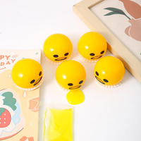 Jouets anti-stress créatifs et amusants en forme de jaune d'œuf, boules collantes de décompression pour enfants