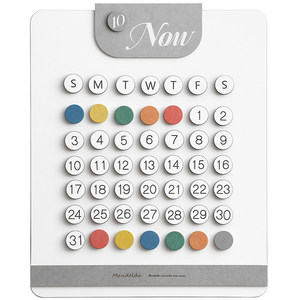 Calendario Perpetuo Wozoom, Decoración de Pared, Rectángulo Gris, Diseño Minimalista, Decoración para Sala de Estar, Artículo Colgante para el Hogar - Product Image 5