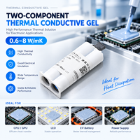 Gel thermique 1-8W pour le remplissage des espaces de refroidissement des processeurs, des GPU, des LED, de l'électronique automobile