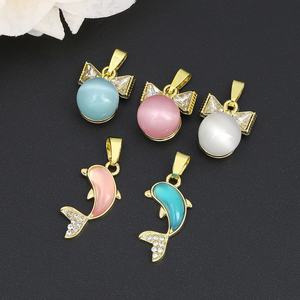 JXX Nuevo Diseño de Moda, Colgante Chapado en Oro de 18K, Colgantes Esféricos y con Forma de Delfín de Latón de Alta Calidad - Product Image 1