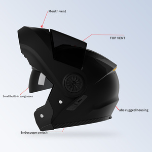 Casco de <span class=keywords><strong>Moto</strong></span> de Venta al por Mayor de Fábrica con Diseño Abatible de Doble Lente HD y Forro de Algodón Antiexplosión de ABS Condición Nueva Precio Favorable - Product Image 4