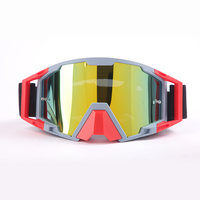 Lunettes de moto anti-buée à monture intégrale en TPU avec miroir, sangle réglable, protection UV400 pour moto tout-terrain, motocross, VTT