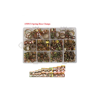 155 pièces 6-22mm boîte emballée voiture et camion pinces à ressort carburant huile eau tuyau pince tuyau Tube pince attache assortiment Kit