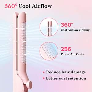 Eveekon 360 °   Airflow Styler 2-in-1 Professioneller Lockenstab & Haarglätter, Titan-Glätteisen-Lockenwickler mit Kühlventilator - Product Image 3