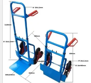 Venta de fábrica de acero 150kg escaleras escalada Carro de mano escalera escalador carro plegable carretilla carretillas