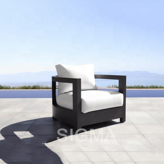 All weather outdoor furniture metal garden set hotel aluminum sofa set