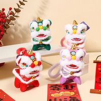 Peluche Lion de la Danse du Nouvel An Chinois, Porte-Bonheur pour Sac et Voiture, Vente Chaude