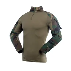 Camiseta esportiva masculina, uniforme de combate, tática, casual, para caça, escalada, pesca