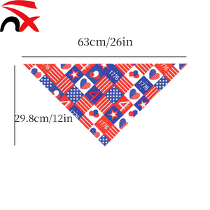 Bandane per Cani con Bandiera Americana all'Ingrosso, Sciarpa Triangolare Patriottica in Poliestere, Foulard per Animali Domestici per la Decorazione del Giorno dell'Indipendenza - Product Image 3