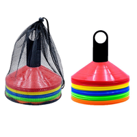 Lot de 50 cônes d'entraînement de football en PE avec sac de transport et support – Barrières d'agilité
