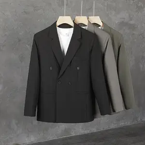 Phiên bản Hàn Quốc của phù hợp với người đàn ông mỏng của lỏng màu đen Haute cảm giác của doanh nghiệp nhỏ phù hợp với chuyên nghiệp áo chính thức