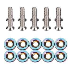 TORNASOL M6 Aluminiumschrauben 10 Stk./Packung Auto-Tuning Sechskant-Befestigungselemente Kotflügel-Unterlegscheiben Stoßstangen-Mehrfarben-Motorschrauben - Product Image 2