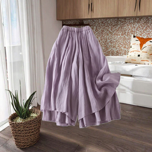 Mùa Hè Bộ Sưu Tập Của Phụ Nữ Mới Văn Học Lỏng Rộng Chân Quần Cao Đàn Hồi Mỏng Đa Năng Chảy Thiết Kế Bán Buôn - Product Image 2