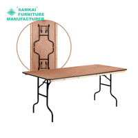 Table de banquet pliante portable SK-ZDZ-A004 rectangulaire 48 pouces avec surface stratifiée pour usage extérieur