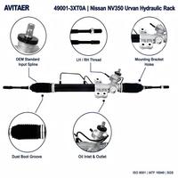 AVITAER LHD - Dirección Asistida Hidráulica de Acero/Aleación de Aluminio con Certificación ISO9001, 49001-3XT0A para Nissan Urvan NV350 E26