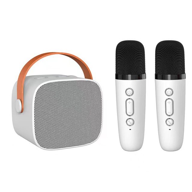 Mini Karaoke Machine for Kids and Adults Portable Speaker With 1-2 Wireless Microphone for Home KTV Birthday Party Holiday Gifts