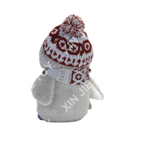 Peluche pingouin en coton PP personnalisable avec chapeaux et écharpes, jouets en peluche pingouin avec services OEM ODM
