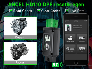 เครื่องสแกนวินิจฉัยรถบรรทุกหนัก ANCEL HD110 USA 24V รองรับบลูทูธ สำหรับ DPF Regen 9 พิน เครื่องวิเคราะห์เครื่องยนต์สำหรับ Detroit Paccar - Product Image 6