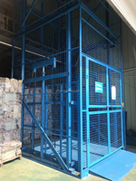 Plateforme élévatrice de marchandises SLWCT, élévateur électrique à rail guidé, monte-charge aux Philippines