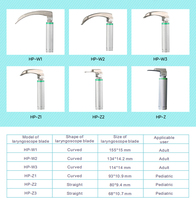 Laryngoscope vidéo d'anesthésie réutilisable haute définition, kit de lames en titane anti-corrosion en option