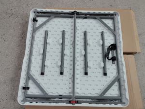 Mesa plegable cuadrada de plástico, mesa de jardín portátil para exteriores, panel HDPE - Product Image 3