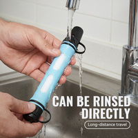 Filtre à eau portable WRELS, paille filtrante pour boire directement, équipement de survie d'urgence, purificateur d'eau pour l'extérieur