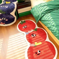 Luxuriöser Alberry Cartoon Teppich Rutschfest Plüsch 10mm Superweich Kinderzimmer Spielmatte Moderne Wohnraumdekoration Geschenk