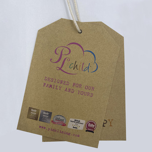 Étiquettes suspendues personnalisées OEM de haute qualité, nouveau design, style ficelle en papier, logo de marque de vêtements, t-shirts, manteaux, pantalons de sport, haute visibilité - Product Image 3