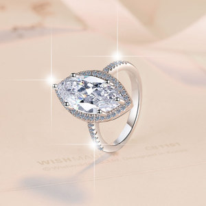<span class=keywords><strong>Mylove</strong></span> Bague oeil en argent sterling 925 pour femme Bijoux de fiançailles de mariage fin à la mode avec 5ct Moissanite Trendy Style - Product Image 2