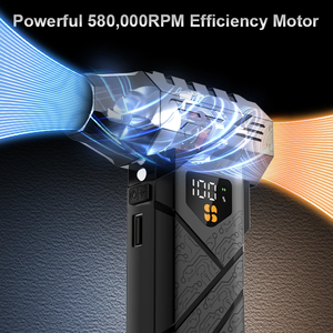 Mini aspirateur turbojet sans fil, souffleur de neige électrique, moteur sans balais haute vitesse 880000 tr/min, éclairage LED, nettoyage de voiture - Product Image 6