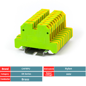 Terminal de Tierra Bicolor Amarillo-Verde <span class=keywords><strong>SAK</strong></span> EK2.5/35, Bloque de Terminales para Riel SAK2.5JD 2.5mm² - Product Image 4