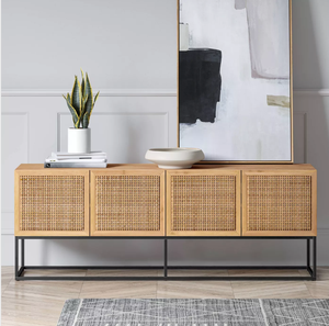 Wholesale Living Room Furniture Rattan Tv Stand Side Cabinet Storage Tv Stand Table Rattan Table