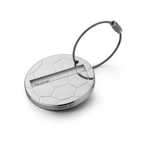Custom SOCCER Luggage Tag <b>D</b>=56mm Made of PU Leather Silicone Rubber Metal with Custom Logo <b>Gift</b> - Product Image 1
