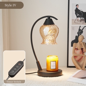 Nuovo stile in legno massello aromaterapia lampada elettrica a candela a cera rosa di fusione per la camera da letto atmosfera con olio essenziale - Product Image 6